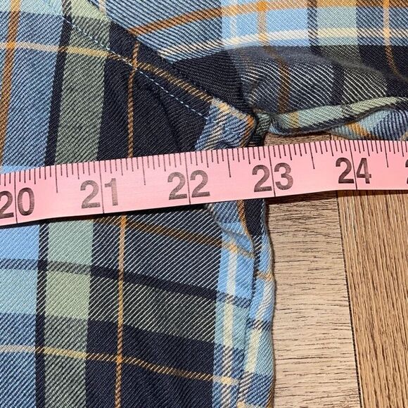L.L.‎ Bean Womens Half Button Plaid Collared Long Sleeve Shirt Multicolor Medium - Picture 7 of 8